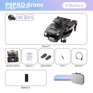DRONE Noir-GPS-8K-1B-KBDFA 2023 p8 pro drone 8k hd doubl
