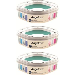 Lot de 6 recharges octogonale pour poubelle à couches Dress Up Angelcare -  Poubelle à couches et recharges Angelcare 400302 - Bébéluga