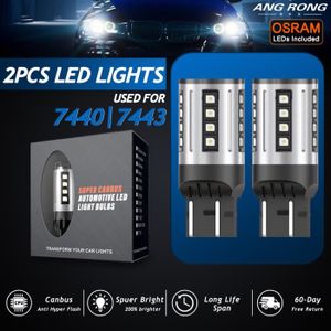 ANG RONG 2 Ampoules LED COB T20 W21/5W Veilleuses position Jour diurne DRL Voiture Blanc 