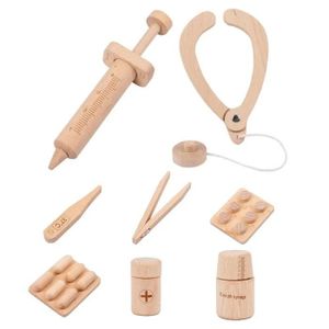 DOCTEUR - VÉTÉRINAIRE Blanc - Kit de jeu de docteur en bois, jouets Montessori pour activités en élasthanne