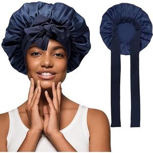 WINSTECK Bonnet De Nuit Réglable En Satin De Soie Doux Pour Filles Et