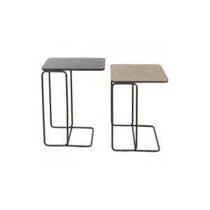 TABLE GIGOGNE Tables gigognes - DIEGO - Métal laqué gris - Desig