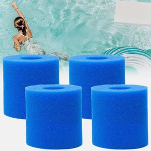 KKmoon Filtre de piscine en mousse réutilisable lavable Cartouche de remplacement pour filtre de piscine Type A Bleu 20 x 10 x 10 cm 