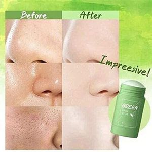 MASQUE VISAGE - PATCH Masque de bâton d'argile purifiant de thé vert, masque hydratant de nettoyage en profondeur Anti-acné de contrôle de l'huile
