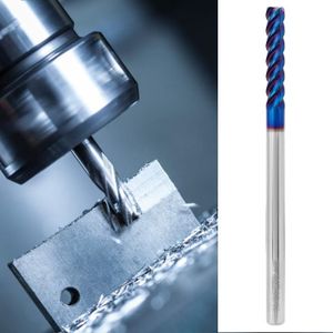 Akozon fraise tungstène carbure fin Mill unique flûte spirale CNC fraisage routeur bits 6mmx32mm lot de 5 