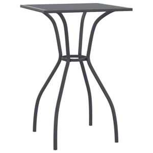 TABLE DE JARDIN  Drfeify Table de jardin anthracite 50x50x72 cm treillis d'acier HB012