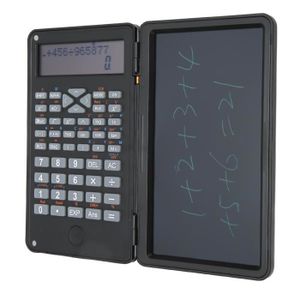 CALCULATRICE COC-7089406444499-SAL Calculatrice avec bloc-notes Calculatrice scientifique portable avec bloc-notes, écran LCD à 10 materiel Bleu
