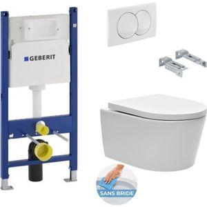 Bâti-support autoportant + cuvette WC suspendu - Geberit - Vitra Zentrum -  Blanc - 116cm x 119cm - Cdiscount Bricolage