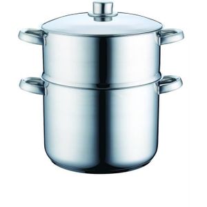 5five Couscoussier En Inox 22 Cm 8 Litres - Cuisson Vapeur Parfaite Pour Couscous Et Plats Traditionnels
