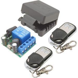 Micro-module de commutateur de télécommande sans fil universel, mini,  récepteur de relais RF 1CH, mise à niveau, 433 MHz, DC 3.6V-24V pour  contrôleur Antenne de printemps noir
