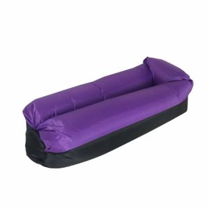 LIT GONFLABLE - AIRBED Purple Canapé gonflable d'extérieur pliable ultraléger sac de couchage de Camping étanche lit à Air chaise de plag,CANAPE GONFLABLE