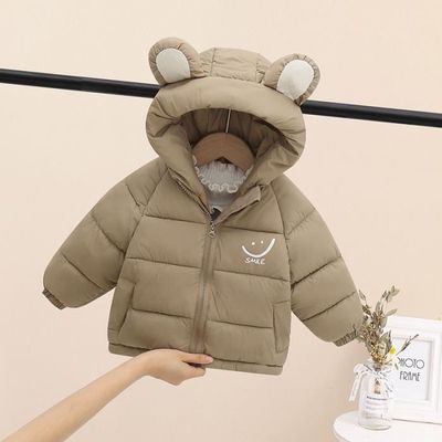 Manteau D hiver a Capuche pour Bebe Tout petit Enfant d hiver En Coton Matelasse Veste epaisse Vetements D exterieur Kaki Cdiscount Pret a Porter