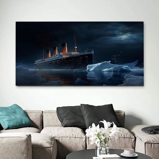 Tableau Jack Et Rose Titanic – Impression Sur Toile Encadrée | Décoration Murale Moderne | Pour Salon, Chambre, Bureau | Cadeau Romantique - 4