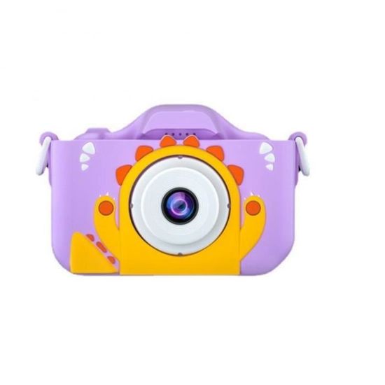 Lilas Appareil photo numérique pour enfant - Impression instantanée - écran de 2,4 - Avec carte