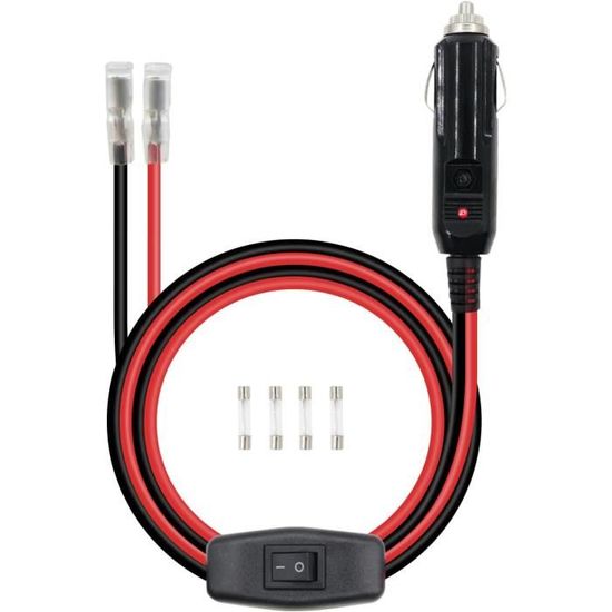 RIIEYOCA 10inch 12v 24v Adaptateur De Séparateur Allume-Cigare De Voiture Avec Interrupteur On Off, Allume-Cigare De Voiture 1 Mâle à 2