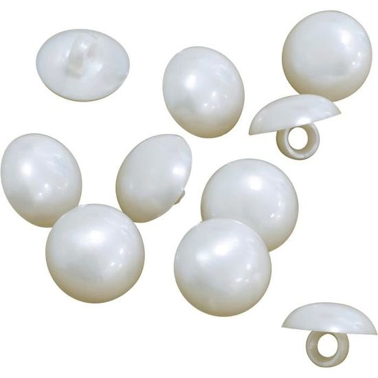 Lot 10 Boutons Ronds Tissu Velours Doré 10-28mm Avec Tige Métal - Couture DIY