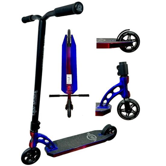 Glisse Freestyle Trottinette Freestyle Billy Nero Luxe - Pour Ados & Tricks Wave Blue