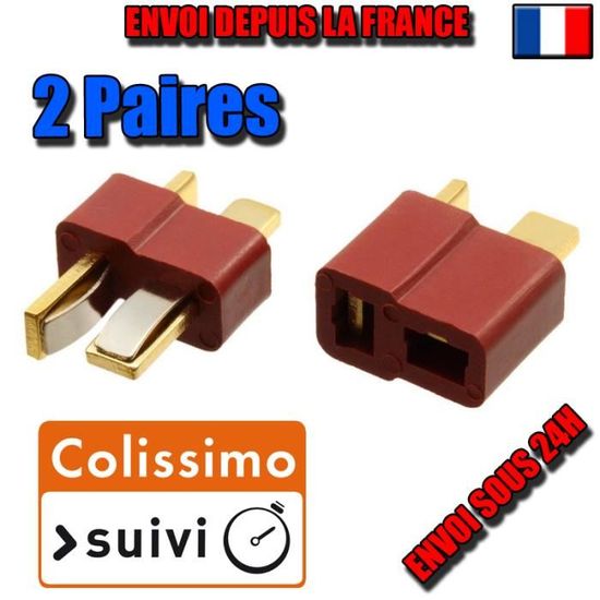 thumbnail image 2 of Ultra T Plug Connectors Deans Style For RC Lipo Battery - Deans Ultra Connectors And T Plug 2 of 12