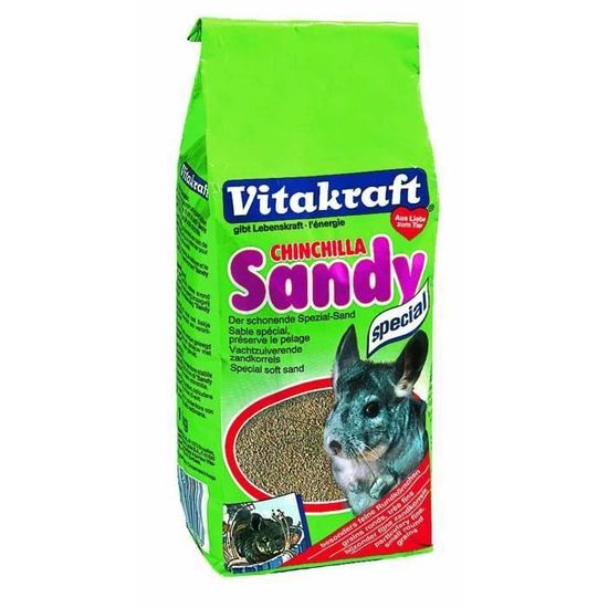 VITAKRAFT Sable Chinchilla Sandy - Pour rongeur - 1 kg (Lot de 3)