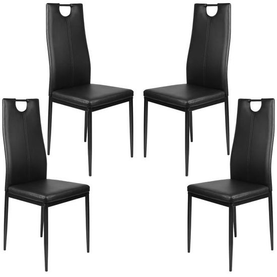 Chaises En Cuir Noir