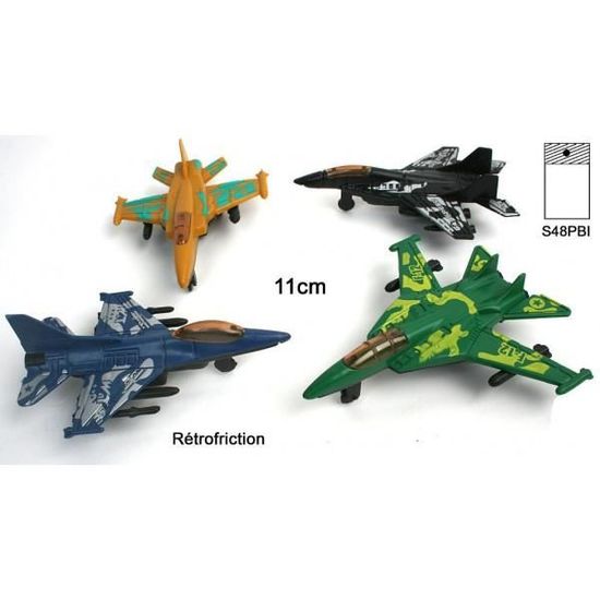 Lot De 8 Avion De Chasse Retrofriction Modele Aleatoire Jeu Jouet