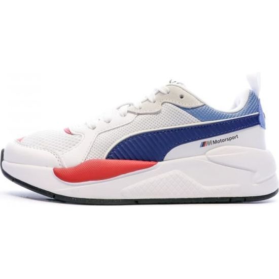 Baskets bleu blanc rouge gar on Puma BMW MMS X Ray Jr Bleu