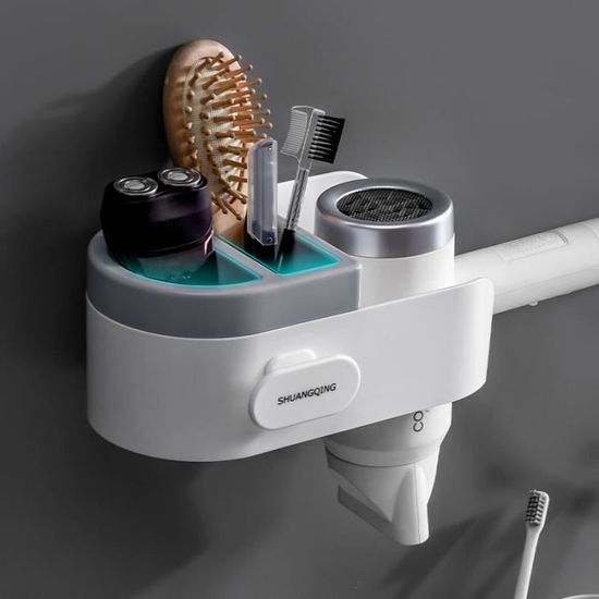 Seche Cheveux Dyson Support Sèche-Cheveux Mural Adhésif - Acier Inoxydable Rangement Salle De Bain Sans Perçage