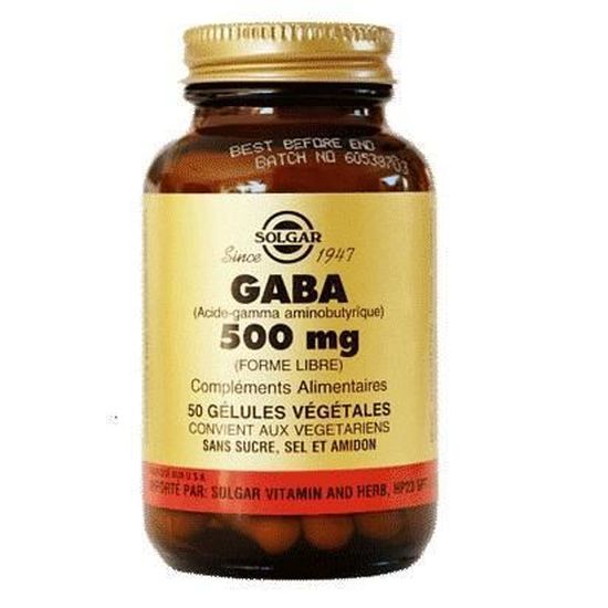Solgar GABA 500mg 50 gélules végétales - Cdiscount Santé - Mieux vivre