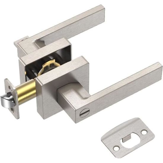 Lot De 2 Boutons De Porte De Passage Classiques Noirs Mats Pour