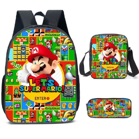 Sac De Sport Super Mario Play – Bleu/rouge, 22L, 40x23x24 Cm – Léger 0,4kg, Polyester Résistant, 2 Ans De Garantie
