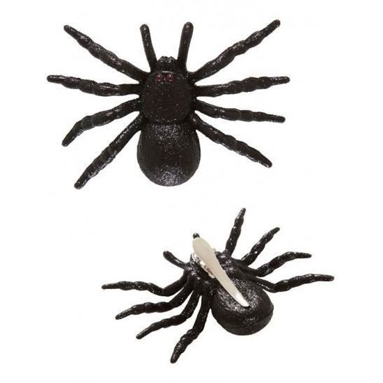 Pince à cheveux araignée horreur - WIDMANN - Accessoire de déguisement pour  adulte - Noir - Femme