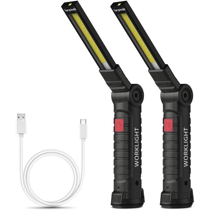 Lampe de Travail - LANTERNE - Rechargeable - 5 Modes - Base Magnétique - Lumière Blanche/Rouge Lampe de Travail - LANTERNE - Rechargeable - 5 Modes - Base Magnétique - Lumière Blanche/Rouge