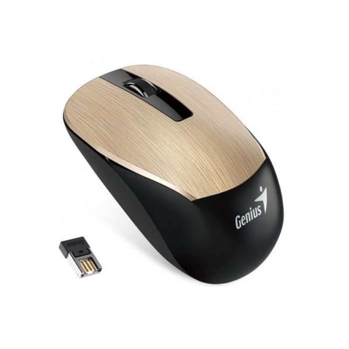 Genius Sans fil optique NX 7015 Or Métal 1600DPI 2.4 GHZ USB PCMAC