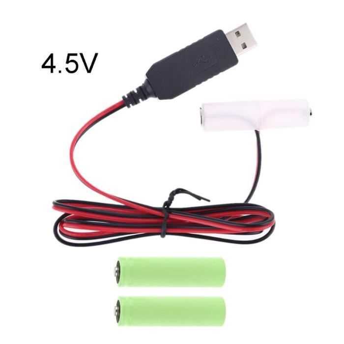 Éliminateur De Piles AA – Adaptateur USB Pour Lumières LED, Horloges, Décorations De Noël – Plus Besoin De Changer Les Piles !