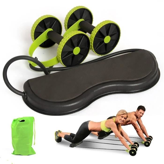 Entraîneurs abdominaux Double Roller Wheel Fitness Abdominal Exerciser Trainer