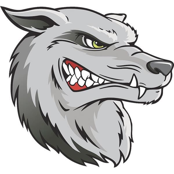 Stickers rétro éclairant tête de loup pour casque de moto
