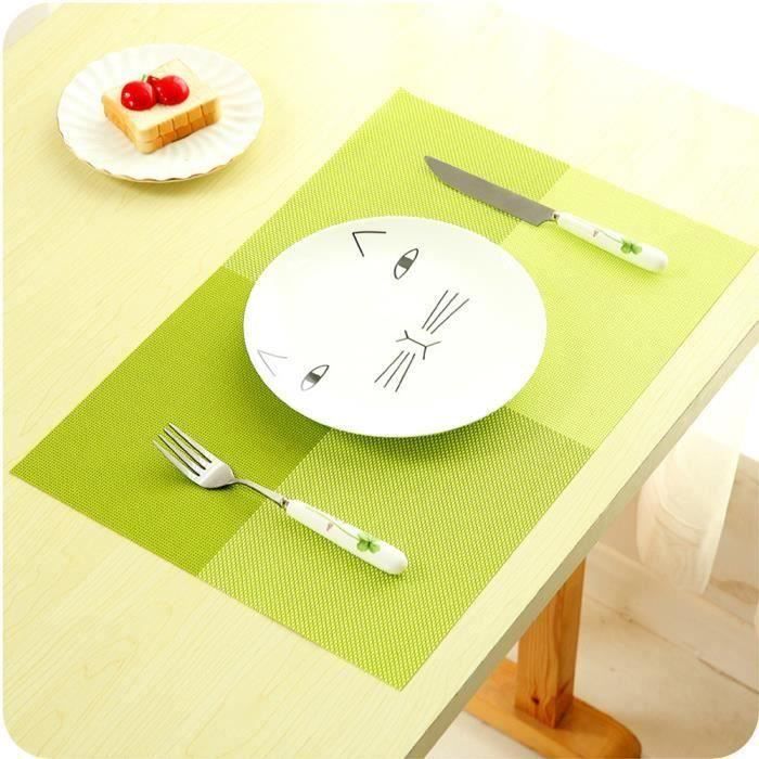 Lot de 8 Sets de table - 45x30 cm - Treillis - Vert