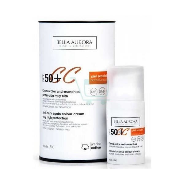 Crème Solaire Anti-Tâches Cc Protect Bella Aurora SPF 50 (30 ml)