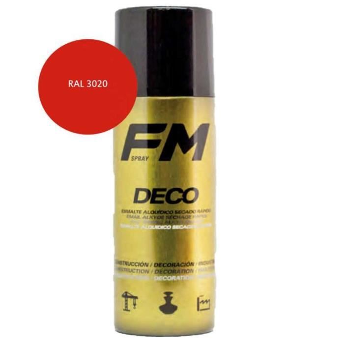 Bombe de peinture rouge 400ml Rouge signal - RAL 3020