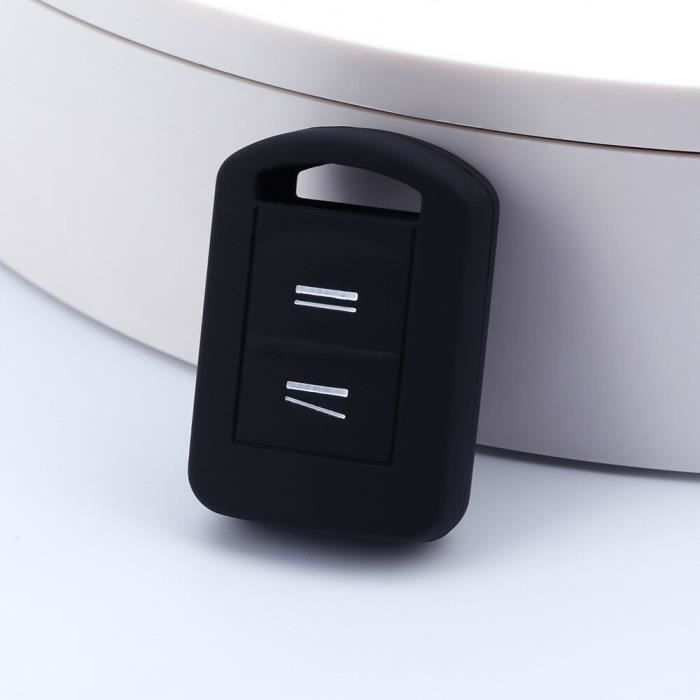 Coque clé,Housse de Protection pour clé de voiture en Silicone, 2 boutons, pour Vauxhall-Opel Vauxhall Corsa C Agila - Type Black