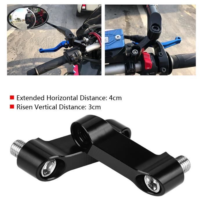 Coffret outillage 10mm 8mm Adaptateur Extension de Miroir Rétroviseur Moto Kit Mont Extenseur Élévateur HB057