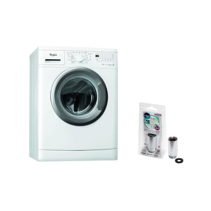 Pack MWB103 Anticalcaire magnétique Vanne anti débordements + Lave-linge hublot WHIRLPOOL AWOD2928.1 - 9 kg - 1200 tours/min