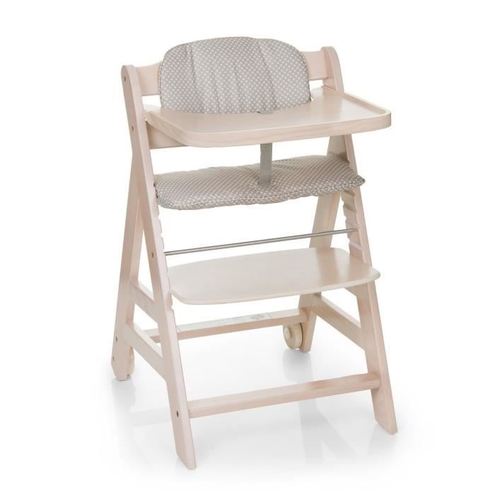 HAUCK Chaise Haute en Bois Évolutive Beta + / Whitewashed