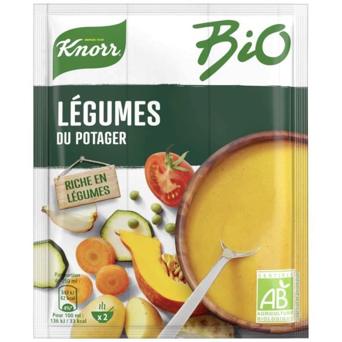 KNORR Potages déshydratées de Légumes - Bio - Sachet de 49 g