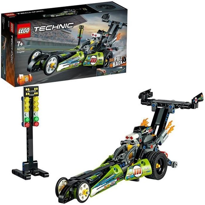 LEGO® Technic 42103 Le dragster, Voiture de Course, Véhicule, Jouet de Construction pour Garçon et Fille de 7 ans et +