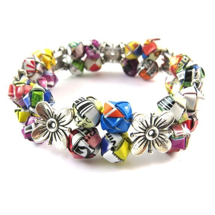 Bracelet artisanal New Life (fait main) - 55 mm 15 mm- Les Trésors De Lily [N9510]