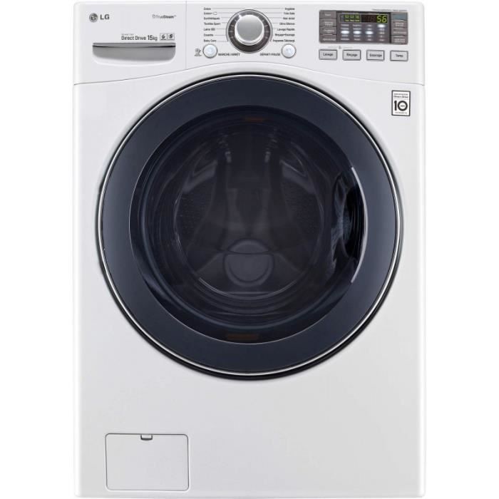 Lave-linge LG - Lave-linge 15 Kg - 1100 tr/min - 6 Motion DirectDrive (F51K24WH) • Lave-linge