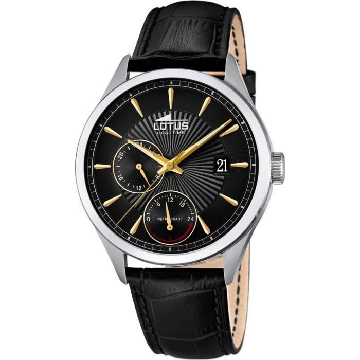 Lotus Dual-Time 18577/6 Montre-Bracelet pour hommes Point Culminant de Design