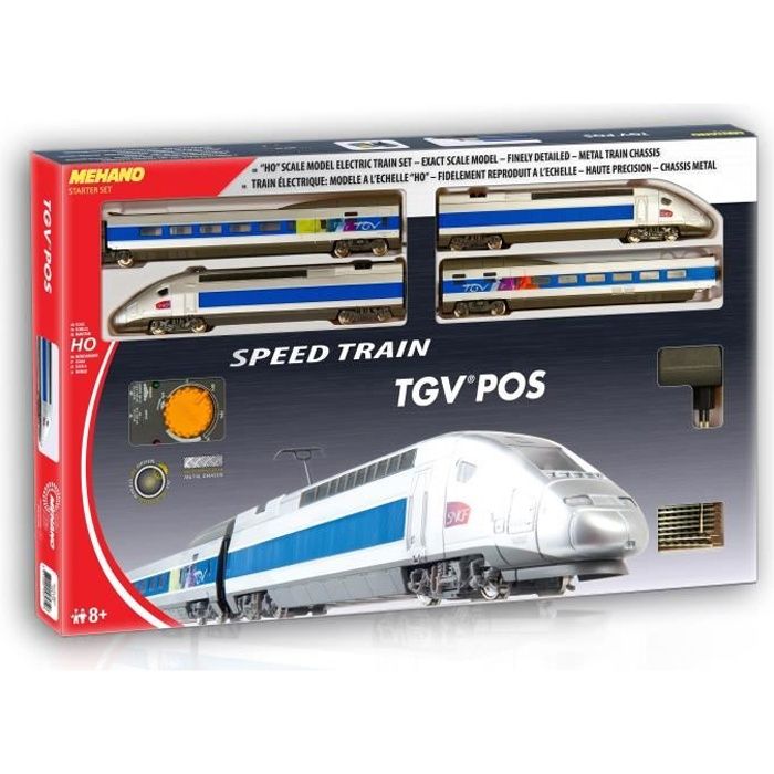MEHANO Coffret de train TGV POS - Circuit électrique de 3,35 m