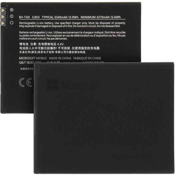 Batterie Originale Microsoft Lumia 950 XL - Microsoft BV-T4D 3340mAh